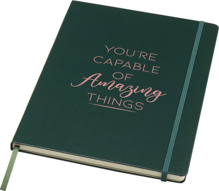 Notesbøger med logo A4 Hardcover | Fås i flere farver | Min. 50 stk.