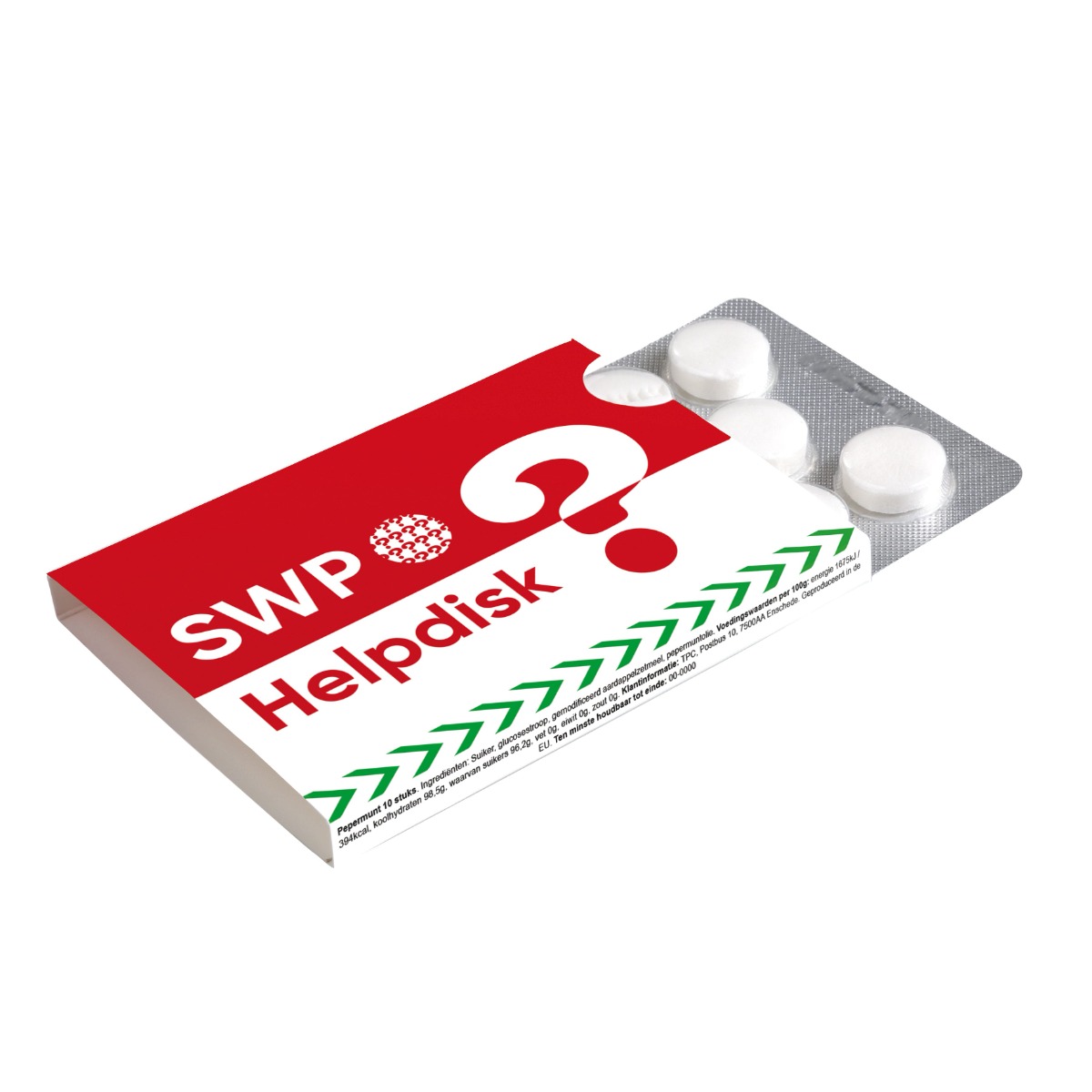 Mintpastiller i blisterpakning med logo | Min. 250 stk.