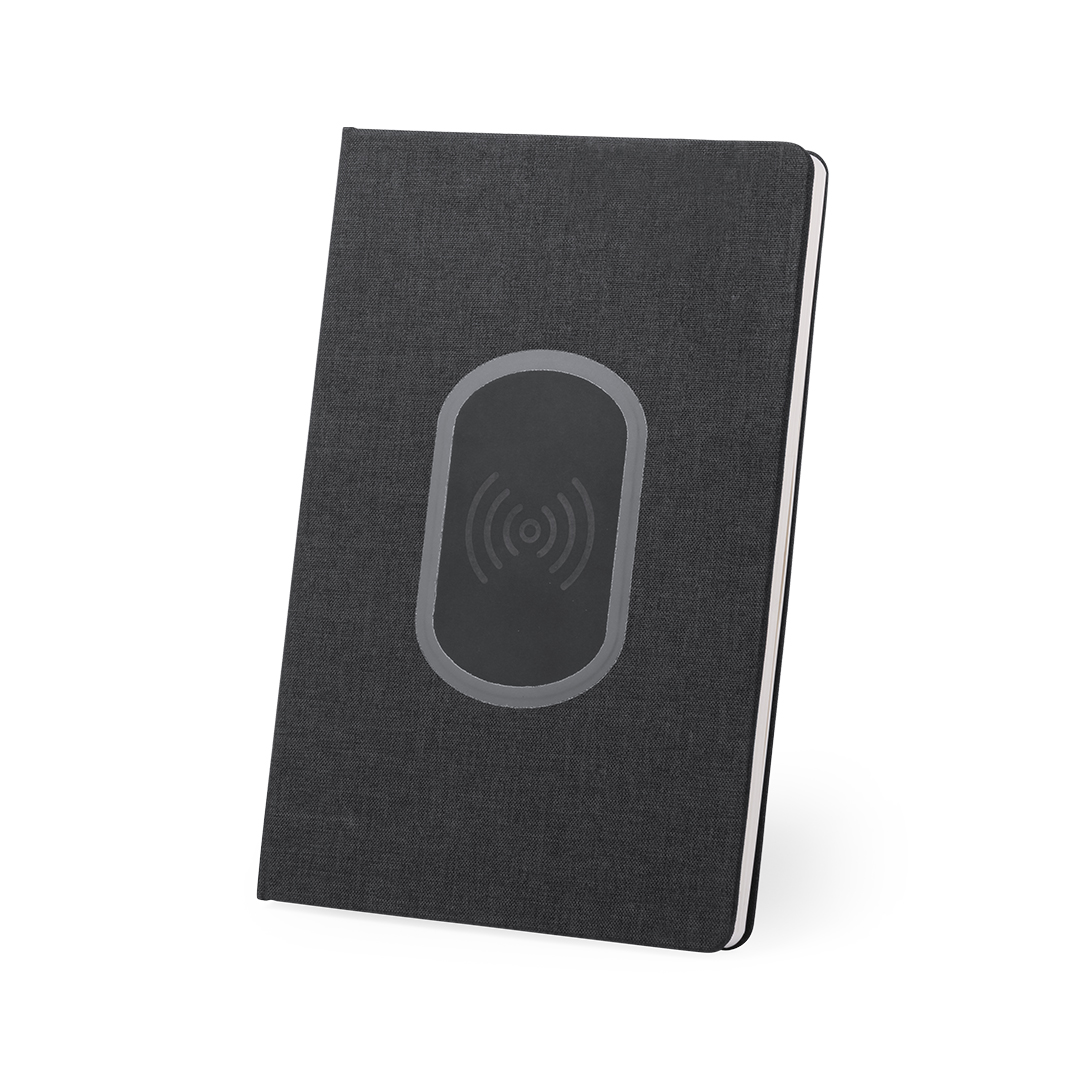 Notesbøger med logo M/Trådløs Oplader A5 Hardcover | Fås i flere farver