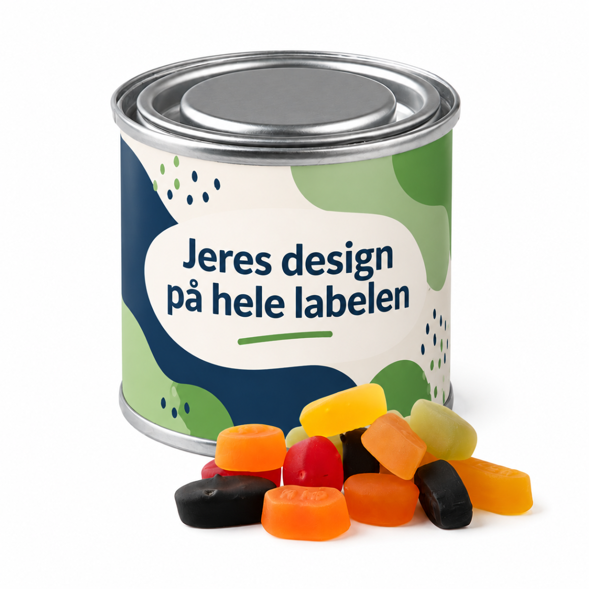 Slik i metaldåser med logo 125 ml | Fås i flere farver | Min. 300 stk.