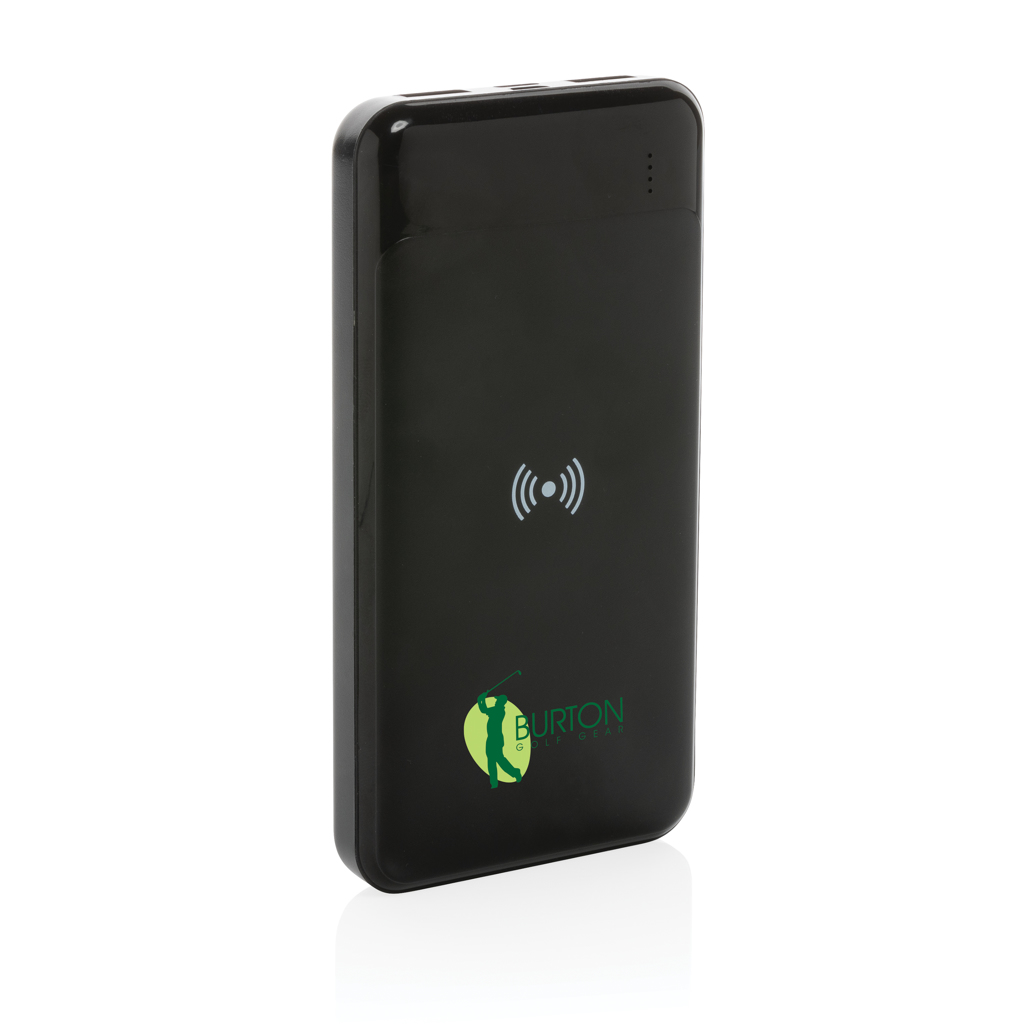 Trådløse powerbanks med logo Recycled plastik 8000mAh | Fås i flere farver