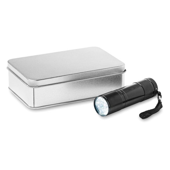 Lygter med logo Aluminium m/9 LED lys | Fås i flere farver