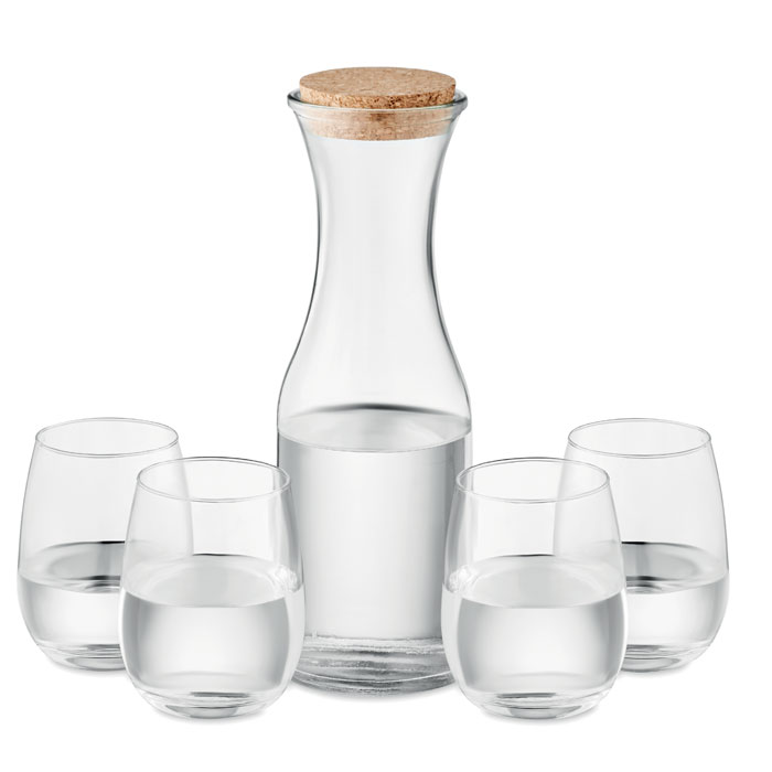 Karaffel og glas med logo Sæt | Fås i flere farver | Min. 25 stk.
