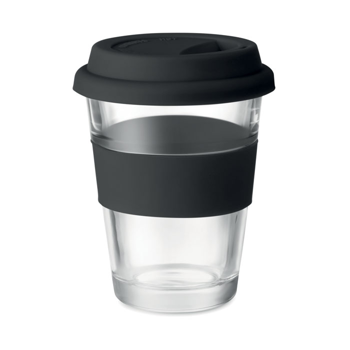 Take-away krus med logo 350ml Glas | Fås i flere farver | Min. 50 stk.