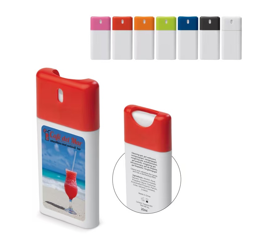Håndspray med logo 20ml | Fås i flere farver | Min. 50 stk.