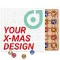 Julekalendere med chokolade i eget design 109g Kvadrat