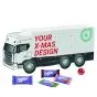 Julekalendere med chokolade i eget design 109-102g Lang Lastbil