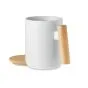 Krus med logo 380ml Porcelæn/Bambus