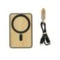 Magnetisk powerbanks med logo 5000 mAh Bambus