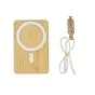 Magnetisk powerbanks med logo 5000 mAh Bambus