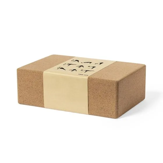 Yogablokke med logo Kork