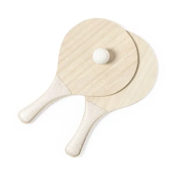 Strandtennis sæt med logo Træ
