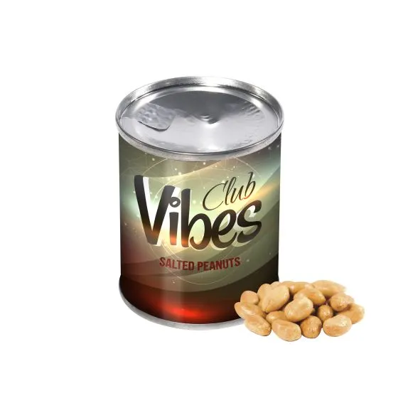 Peanuts i dåser med logo