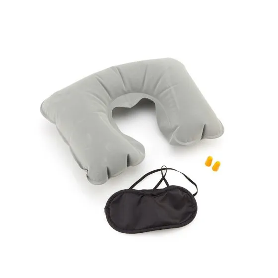 Nakkepuder og sovemasker med logo Sæt
