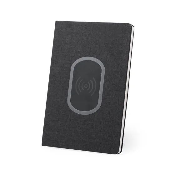 Notesbøger med logo M/Trådløs Oplader A5 Hardcover
