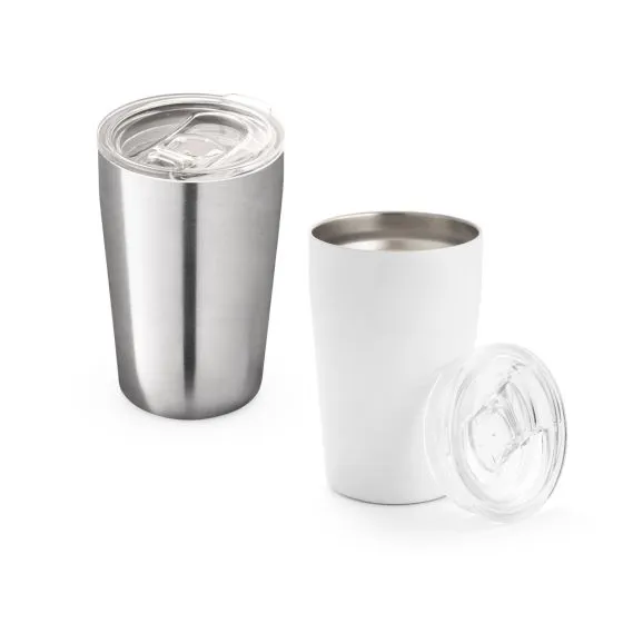 Take-away krus med logo 380 ml. 