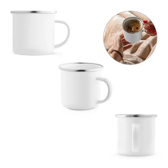 Krus med logo 350ml Emalje