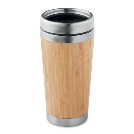 Termokrus med logo 400ml Bambus