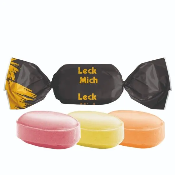 Bolsjer med logo Køb min. 40 kg. Logo på foliet