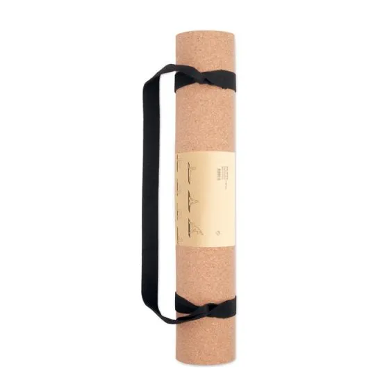 Yogamåtte med logo Kork