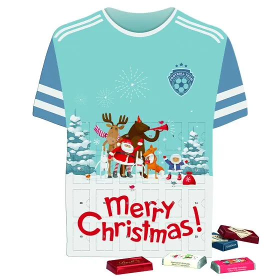 Julekalendere med chokolade i eget design 72-124g Jersey