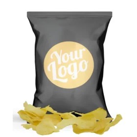 Chips, nødder, snacks med logo