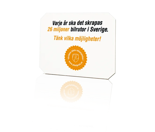 Isskrabere med logo 50% Genbrugsplast