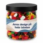 Slik i bøtter med fuldtryk på label 250 ml