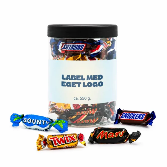 Chokolade mix i bøtter med logo 1.000 ml