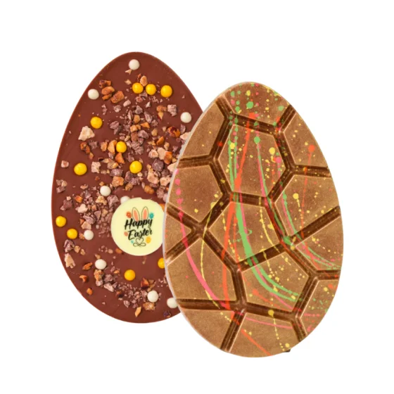 Belgiske chokoladepåskeæg med logo XL